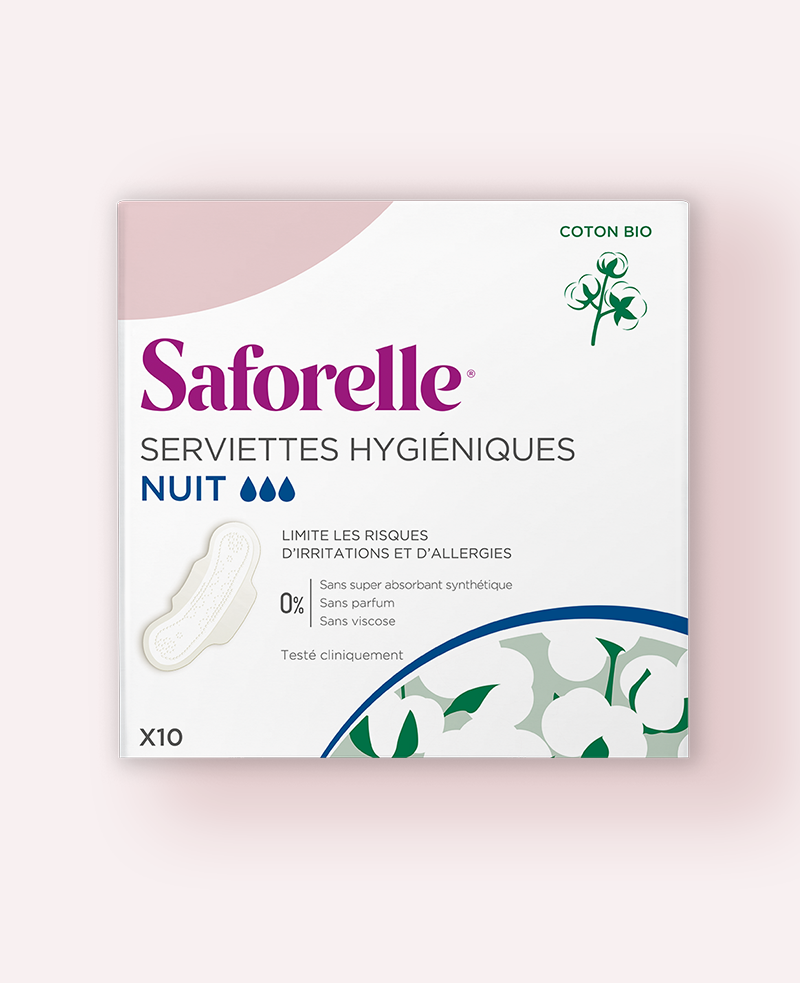 Serviettes Hygiéniques Nuit Coton BIO