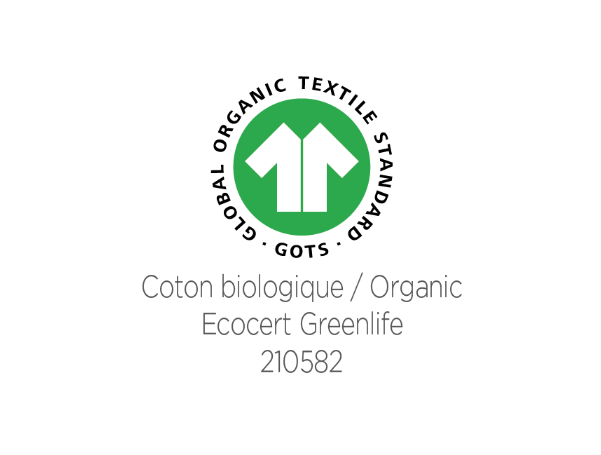 LOGO certification GOTS, coton biologique 