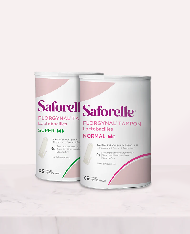 Tampons Florgynal Saforelle aux lactobacilles en versions Normal et Super, X9 avec applicateur
