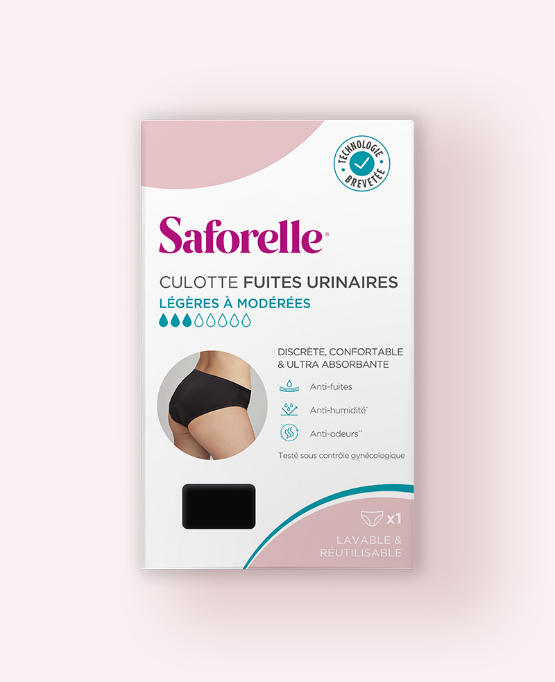 Boîte produit culotte anti fuites ultra absorbante Saforelle 