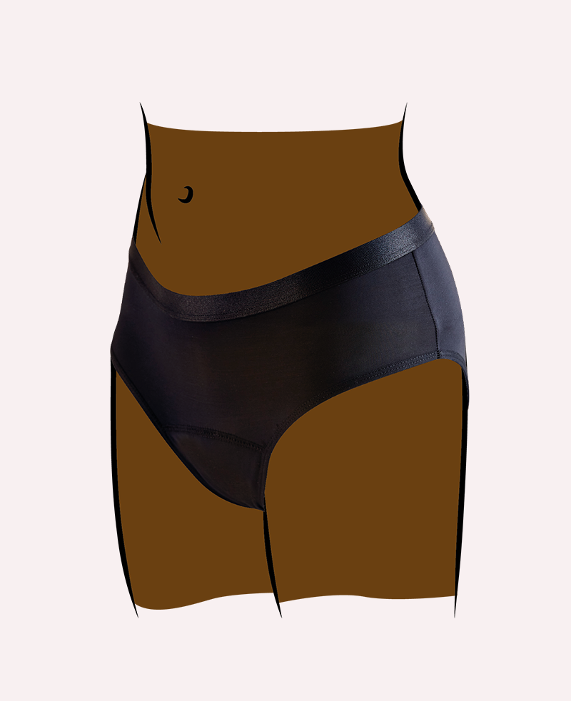Sous-vêtement menstruel miss protection hygiénique vue de profil