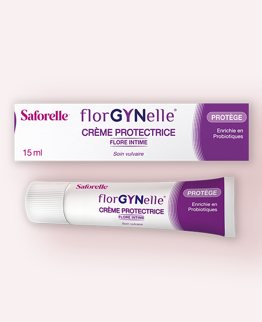 Tube et packaging crème intime Saforelle florGYNelle protectrice