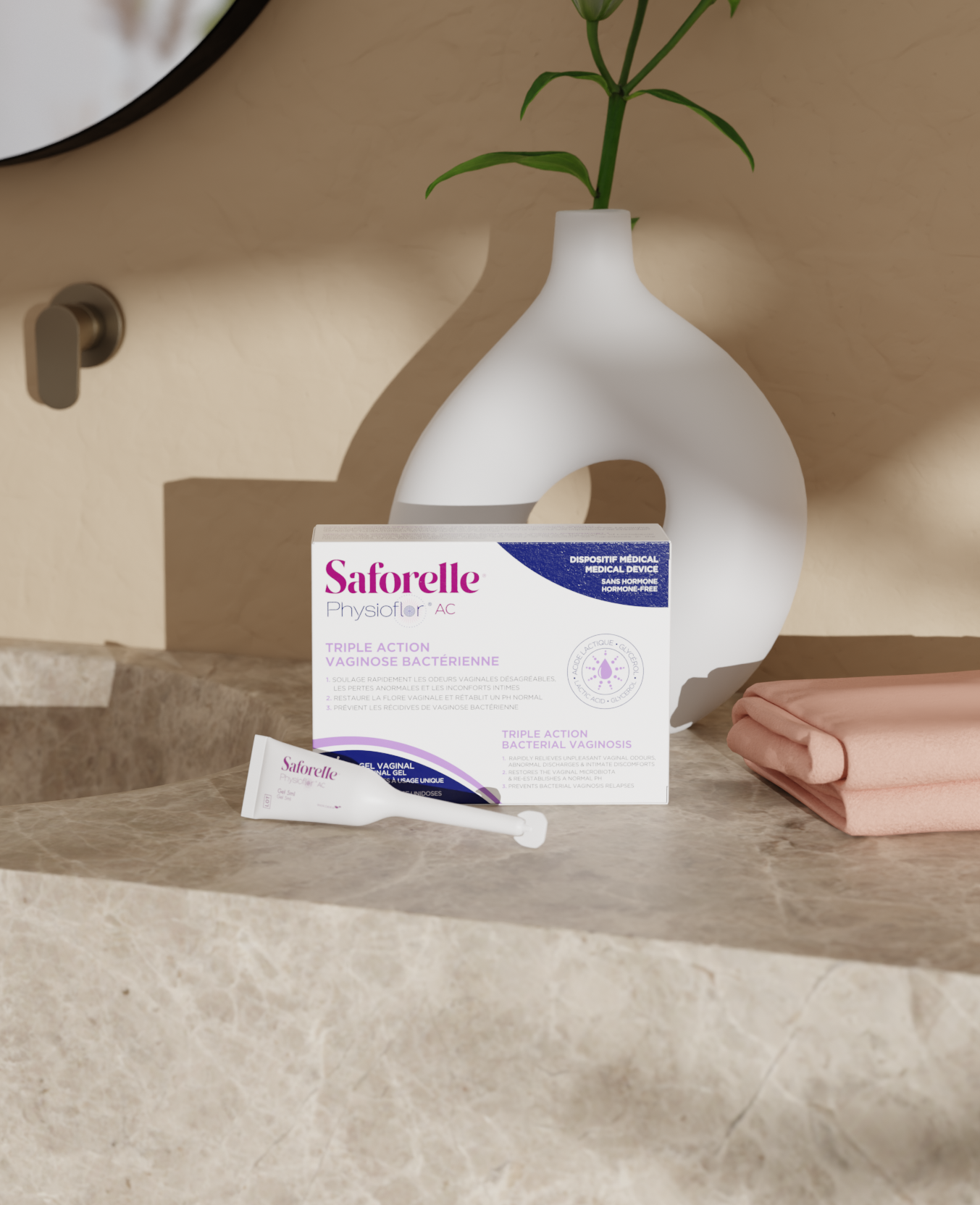 Boîte Physioflor AC avec applicateur, traitement vaginose bactérienne