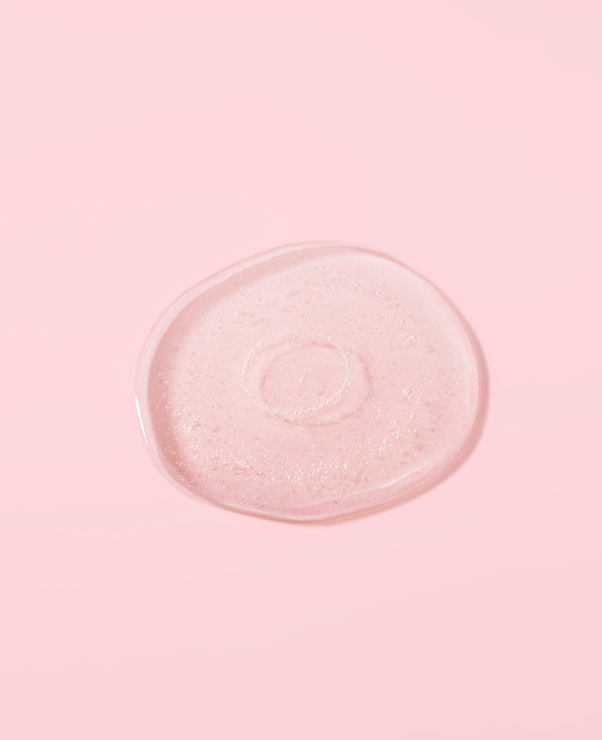 Texture gel nettoyant fraîcheur rose translucide Saforelle hygiène intime
