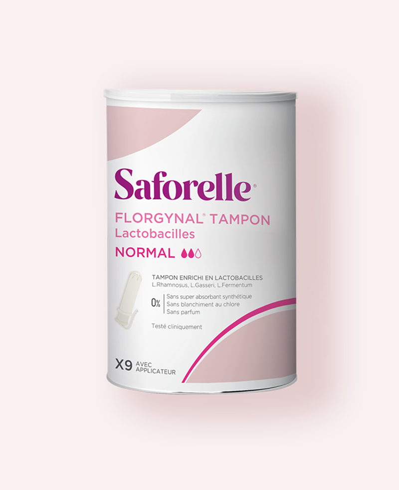 Saforelle Florgynal tampons aux lactobacilles Normal avec applicateur x9 pour la protection intime pendant les règles
