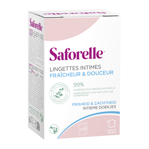Saforelle Miss Lingettes Intimes 25pcs - Douceur et Apaisement